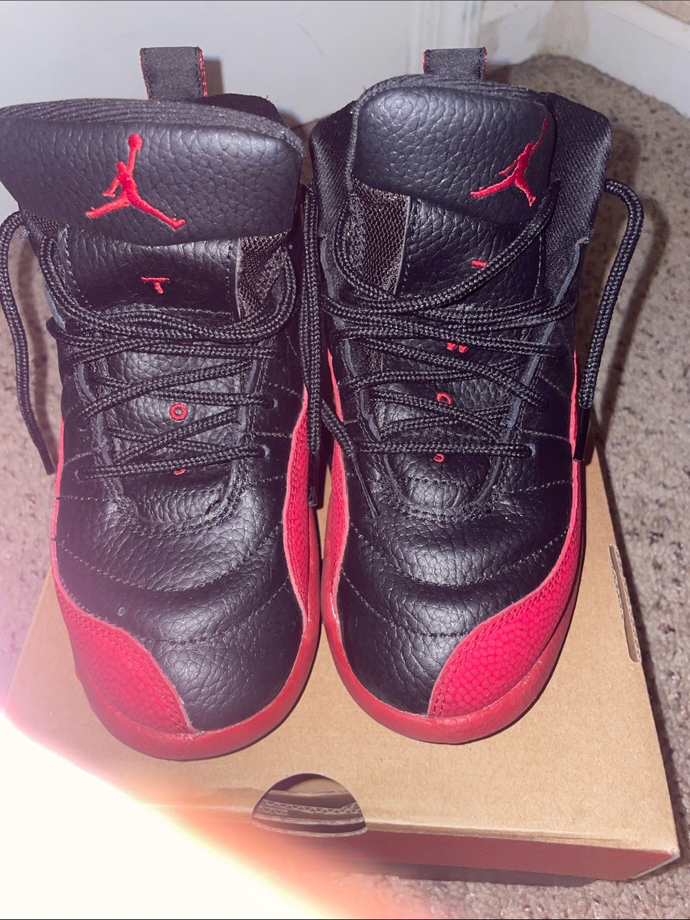 Nike Kids Black and Red Retro-Style Sneakers - Picture 2 of 7